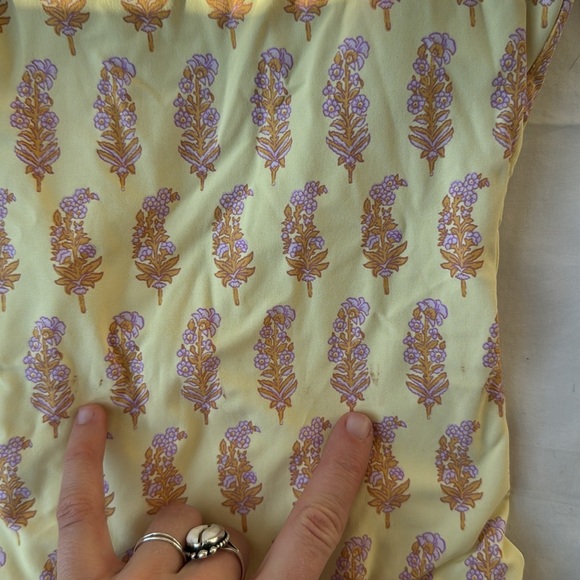J CREW x SZ Blockprint Yellow One Piece Swimsuit Size 8 - Picture 3 of 5